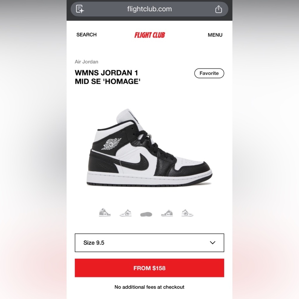 Nike Women's Jordan 1 Mid SE Black and White